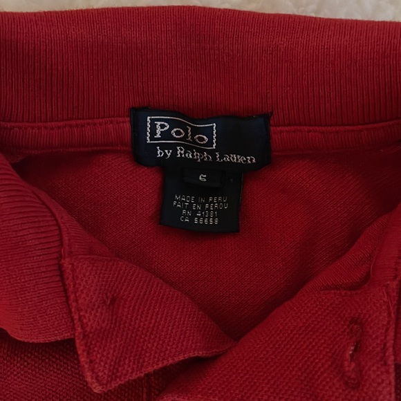 Ralph Lauren red short sleeve 2 button down shirt - Picture 3 of 4